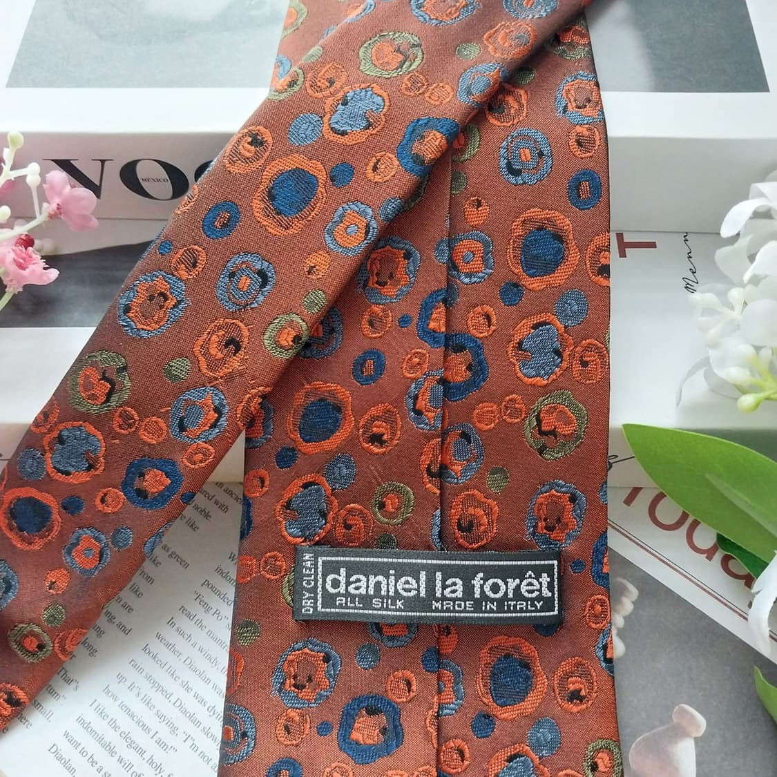 다니엘 라 포레 실크 추상 도트 넥타이 9.5cm A+등급 K1789
 상품이미지6