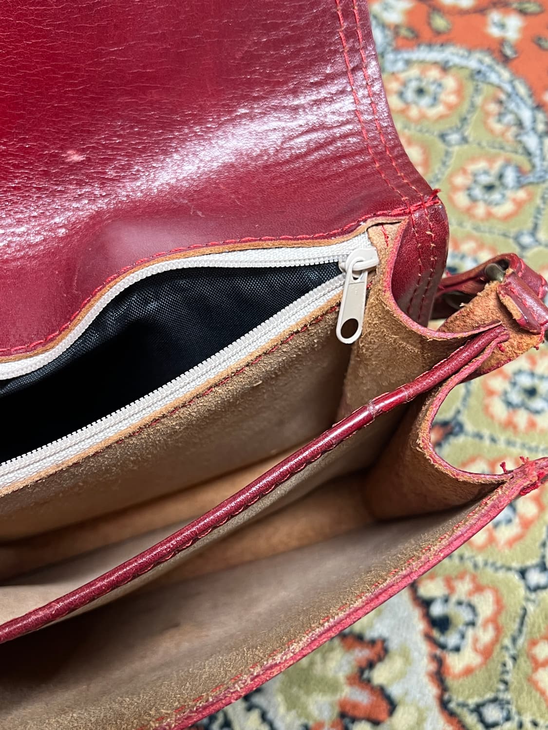 [OS] 이태리 빈티지 가죽 미니 숄더백 버건디 상품이미지6