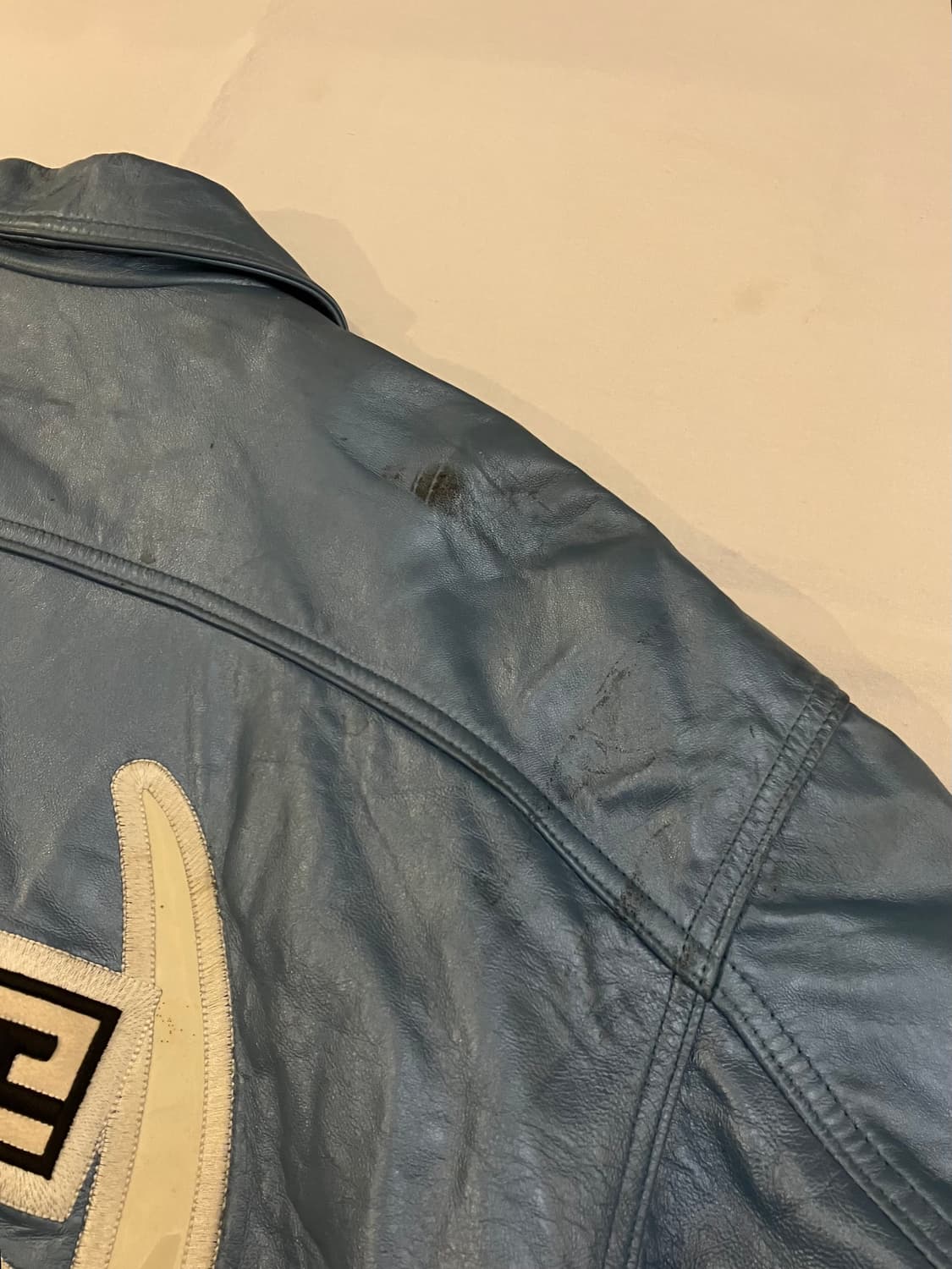 90s 펠레펠레 올드스쿨 레더자켓 블루 상품이미지4