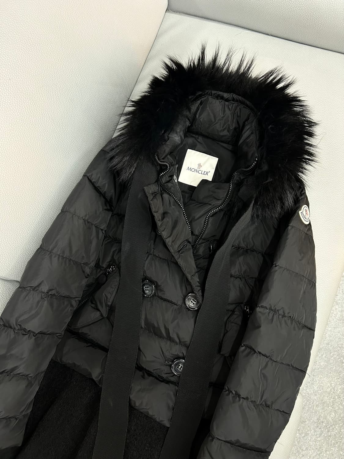 몽 클 레 르 몽 클 레 어 이중분리형 블랙 모헤어 다운패딩(0) 상품이미지3