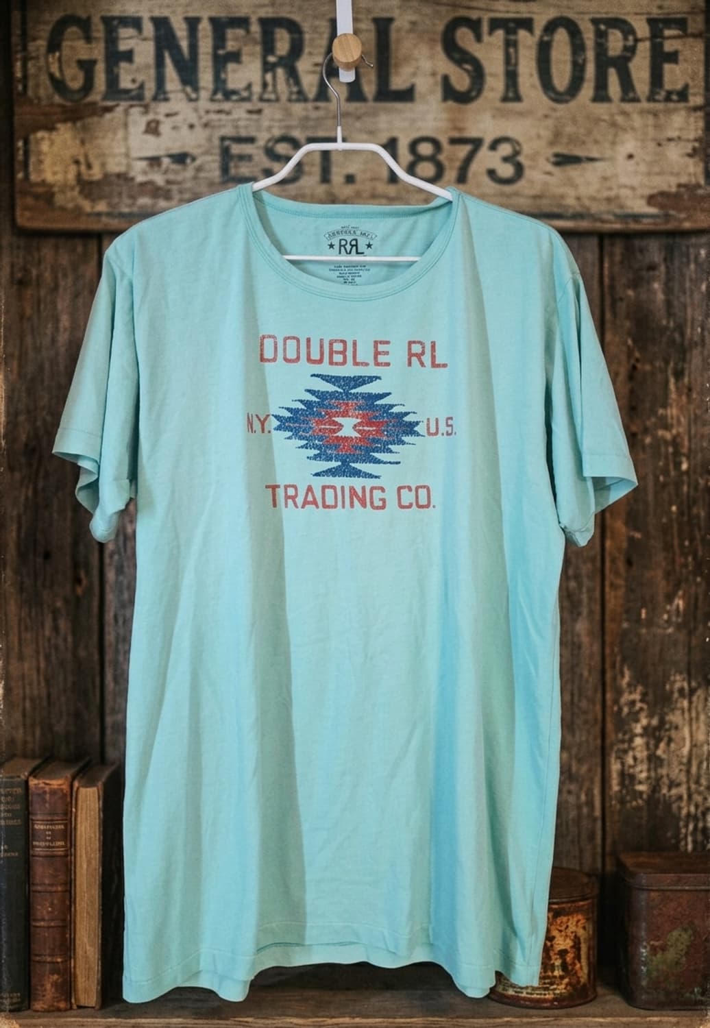 RRL 더블알엘 나바호 민트 반팔 티셔츠 XL 상품이미지1