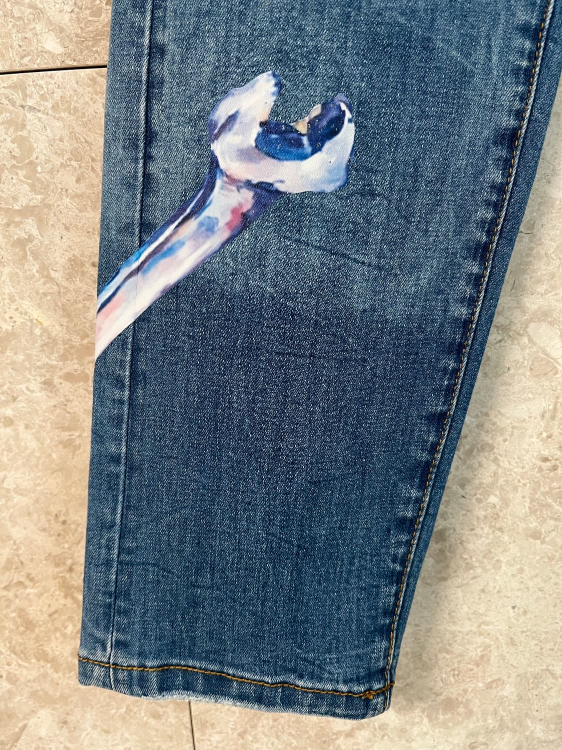 Off-White 프린팅 데님 청바지 34 정품 상품이미지3