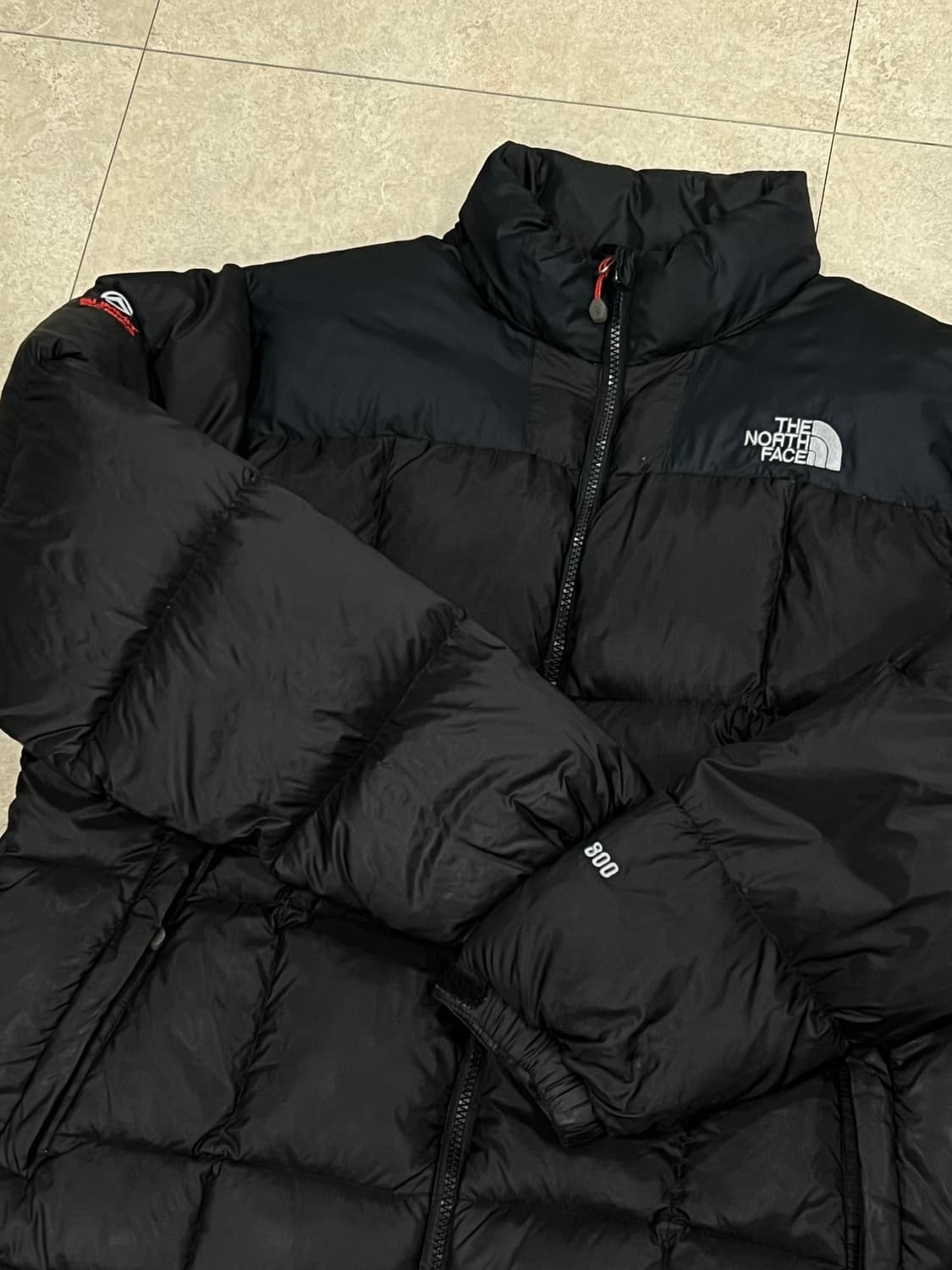 (100) 노스페이스 800필 로체 구스다운 패딩 점퍼 블랙 상품이미지4
