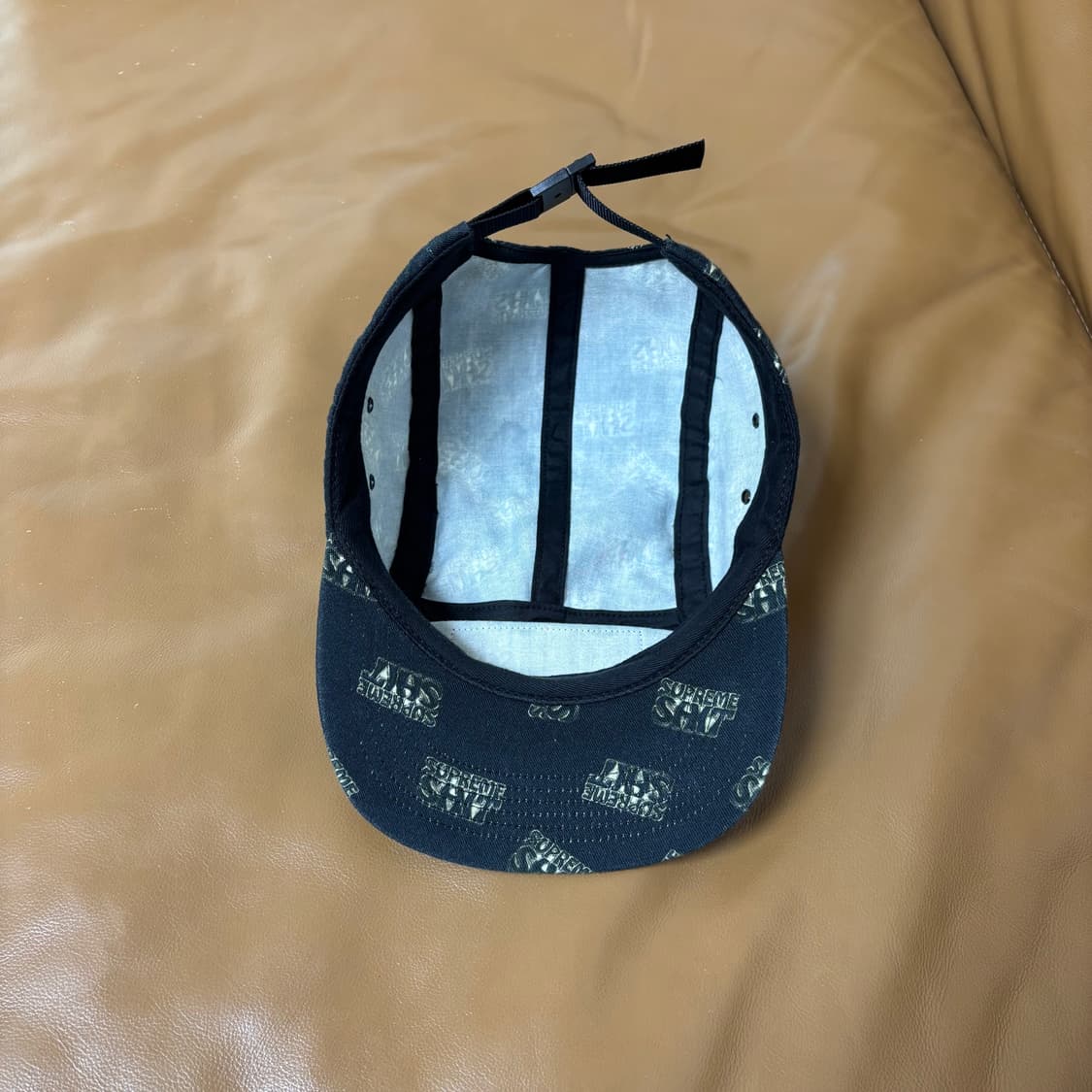 슈프림 캠프캡 모자 박스로고 SHIT 블랙 상품이미지6