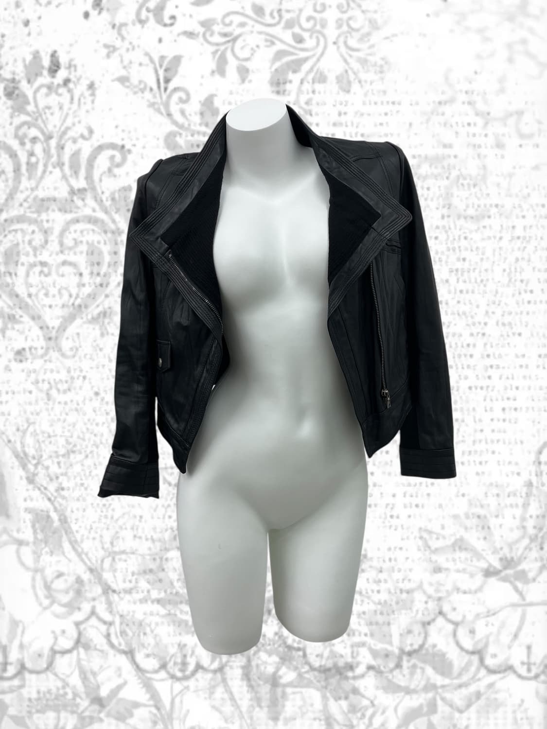 opium mood shaped leather jacket 상품이미지2