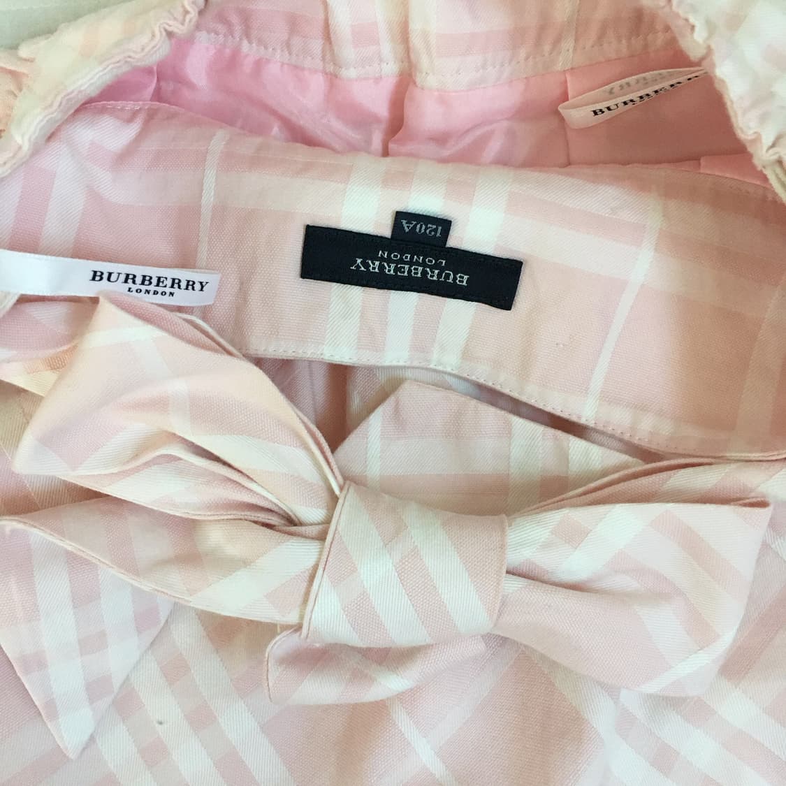 Burberry 핑크 딸기우유 노바체크 리본 스커트 히메갸루 리즈리사 상품이미지5