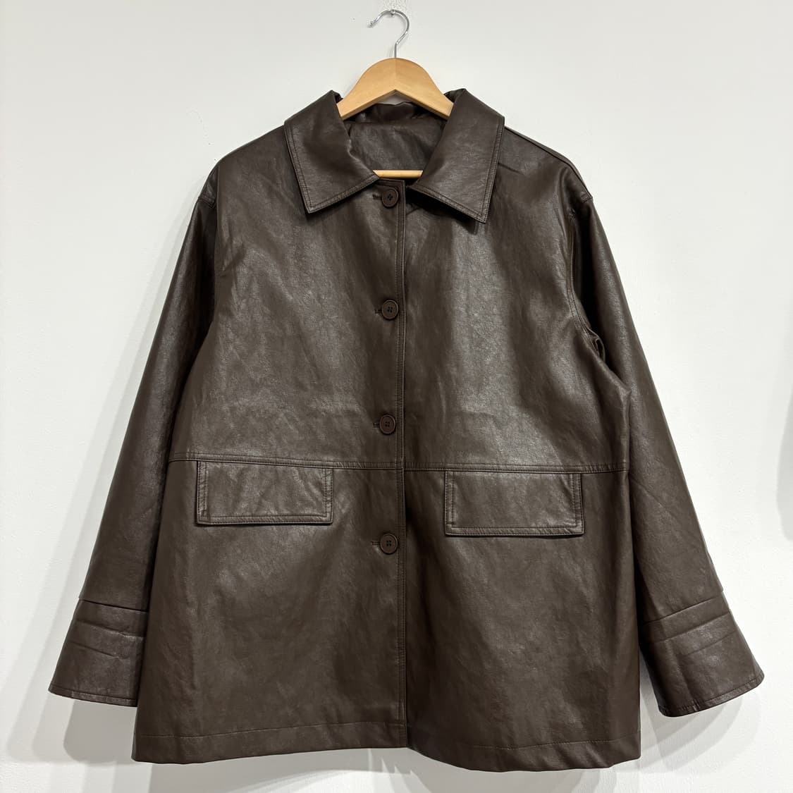 [새상품] 브라운 레더 가죽 블레이저 자켓 2디자인 상품이미지1