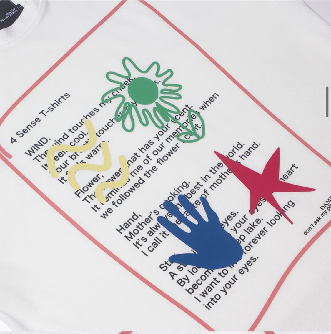 [돈애스크마이플랜_DAMP] 4 SENSE 그래픽 오버사이즈 티_화이트 상품이미지2