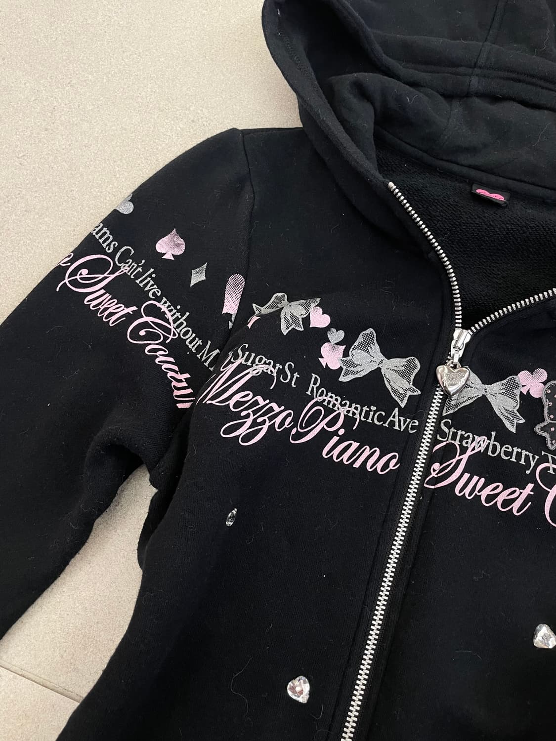 메조피아노 핑크 프릴 후드집업 상품이미지3