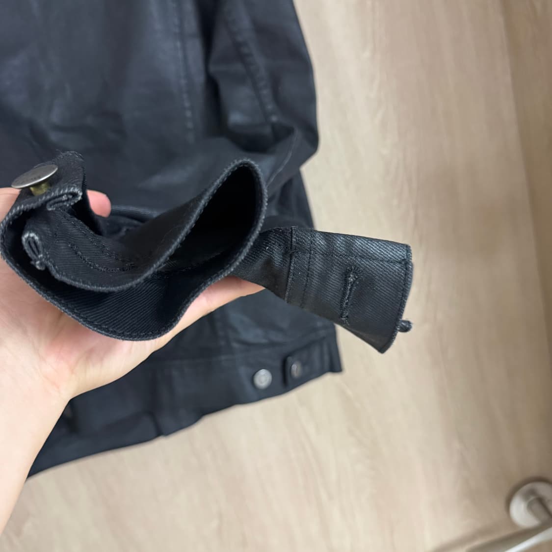 누디진 청자켓 블랙코팅 상품이미지3