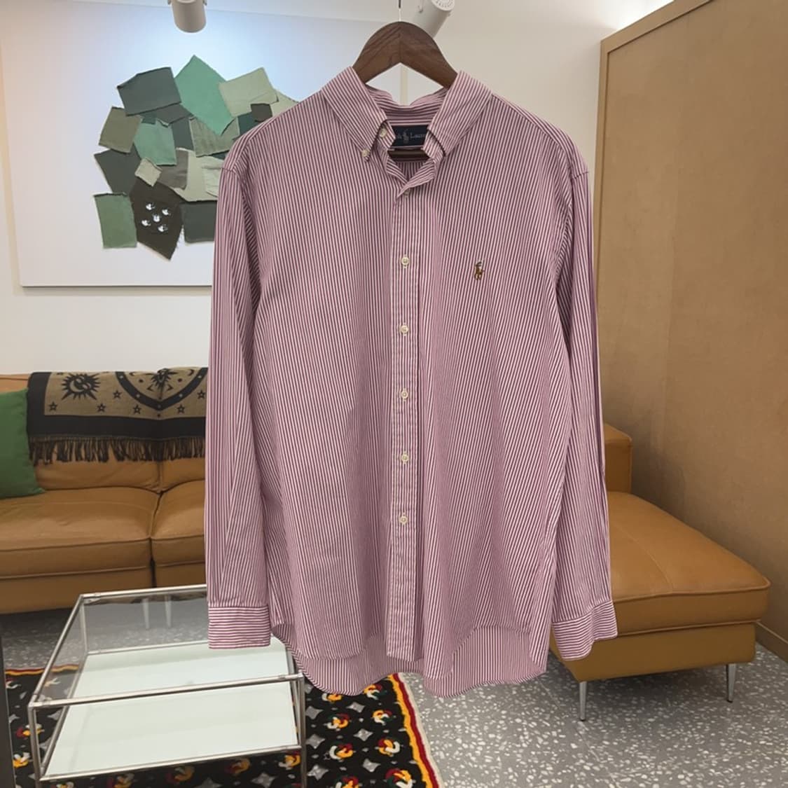 폴로 랄프로렌 레트로 스트라이프 핑크 셔츠 110 C06946 상품이미지3