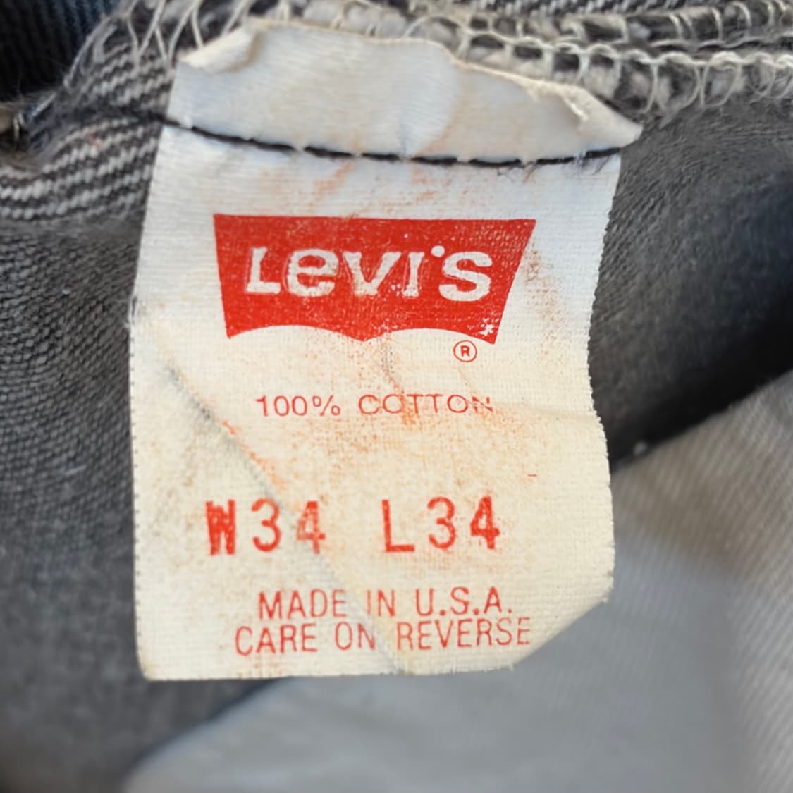 90s Made in USA 빈티지 리바이스 501 블랙진 청반바지 상품이미지5