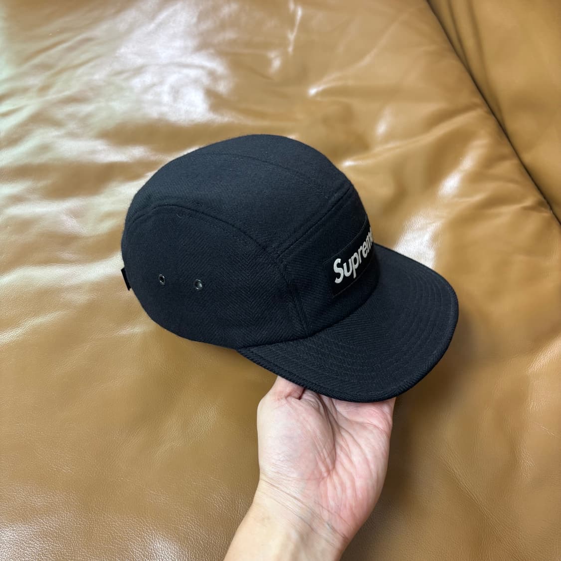 Supreme 슈프림 블랙 캠프캡 모자 (Black) 상품이미지3