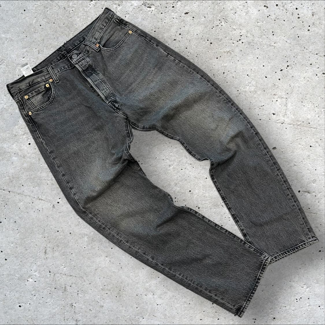 [34x32] 리바이스 501 93 스트레이트 블랙 데님 팬츠 상품이미지2