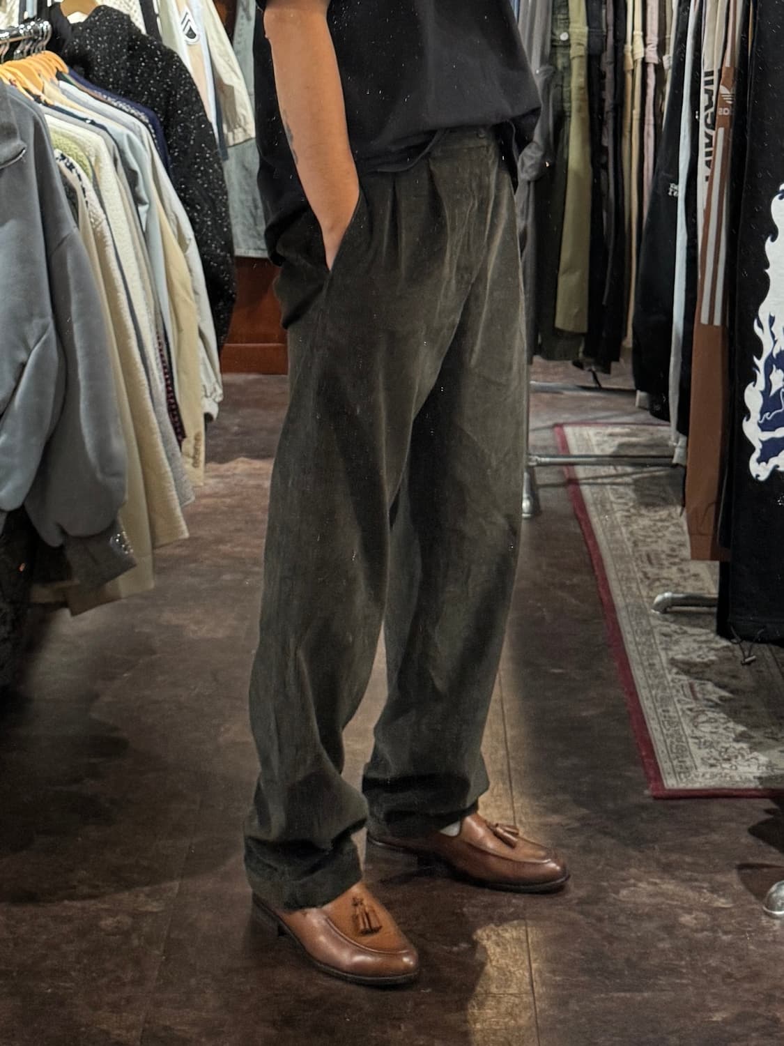 브룩스브라더스 투턱 코듀로이팬츠 브라운 34 상품이미지1