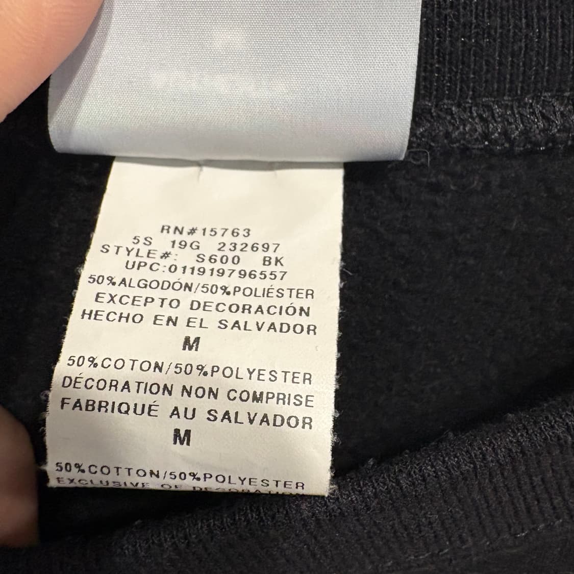 챔피온 블랙 맨투맨 M 사이즈 상품이미지5