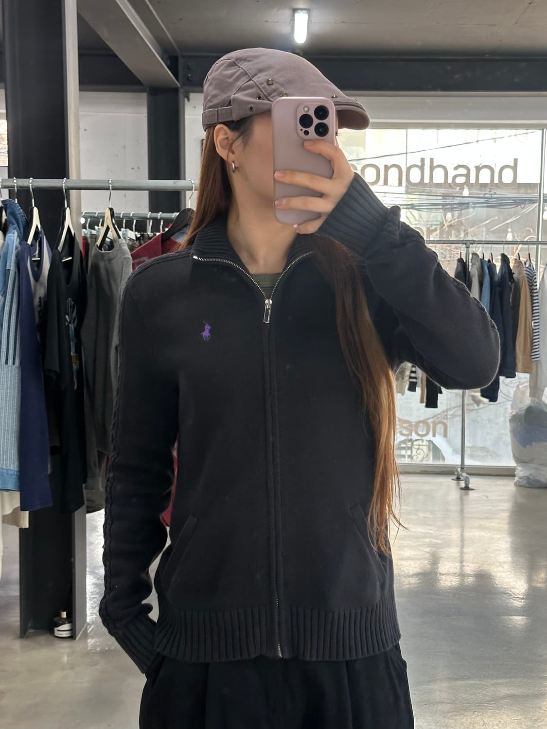 폴로랄프로렌 꽈배기 니트집업 상품이미지2