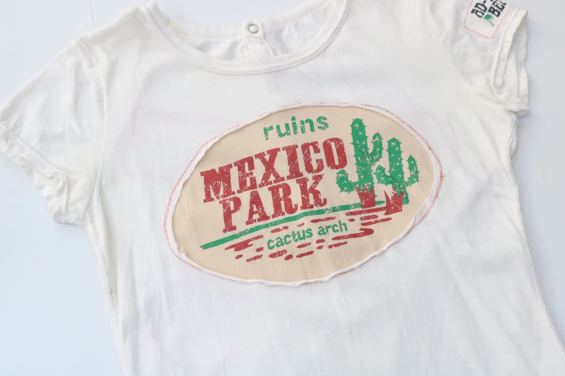 One Way 원웨이 빈티지 멕시코 파크 패치워크 버튼업 반팔 티셔츠 상품이미지3