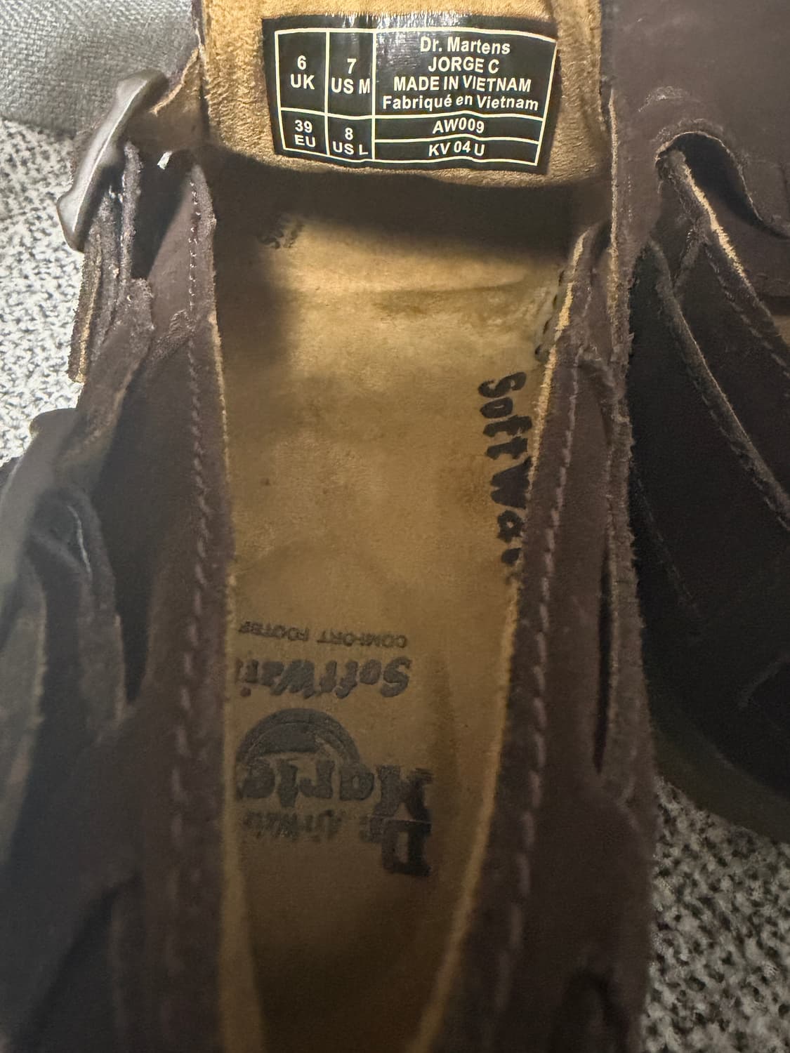 닥터마틴 조지C 스웨이드 다크브라운 UK6 250mm 상품이미지4