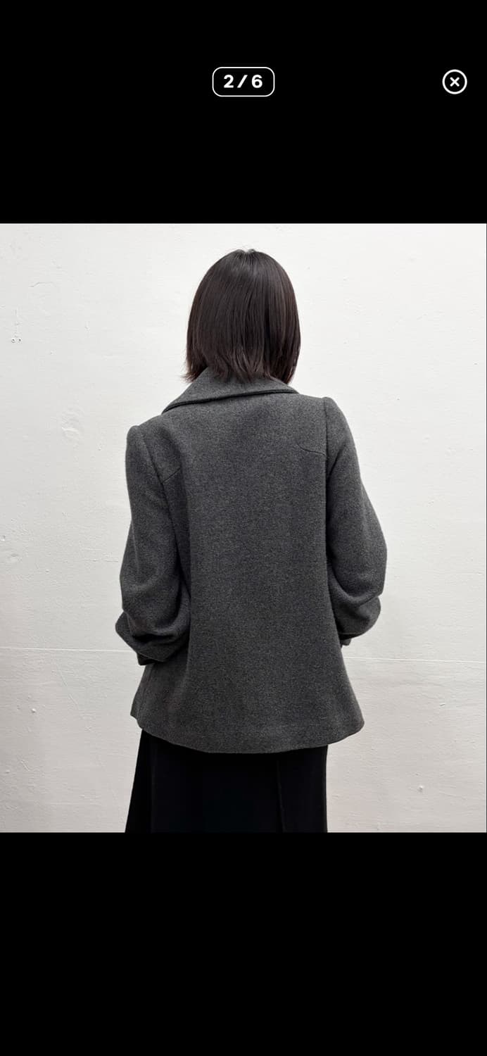 츠모리 치사토 그레이 퍼프 코트 상품이미지2