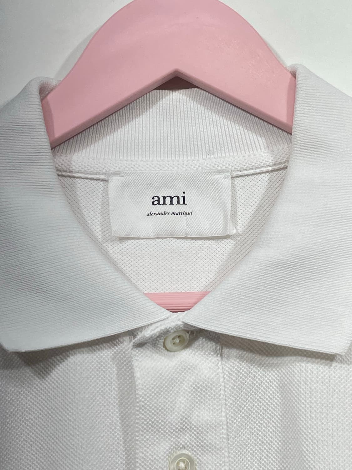 아미 스몰 하트 화이트 반팔 폴로티 상품이미지8