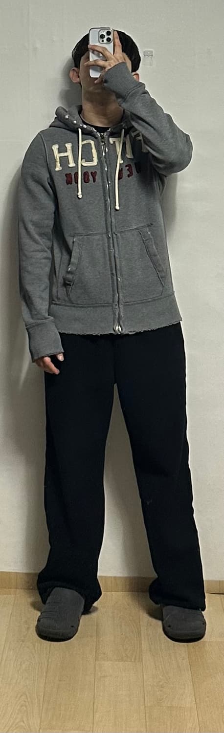 아베크롬비 로고 후드집업 상품이미지5