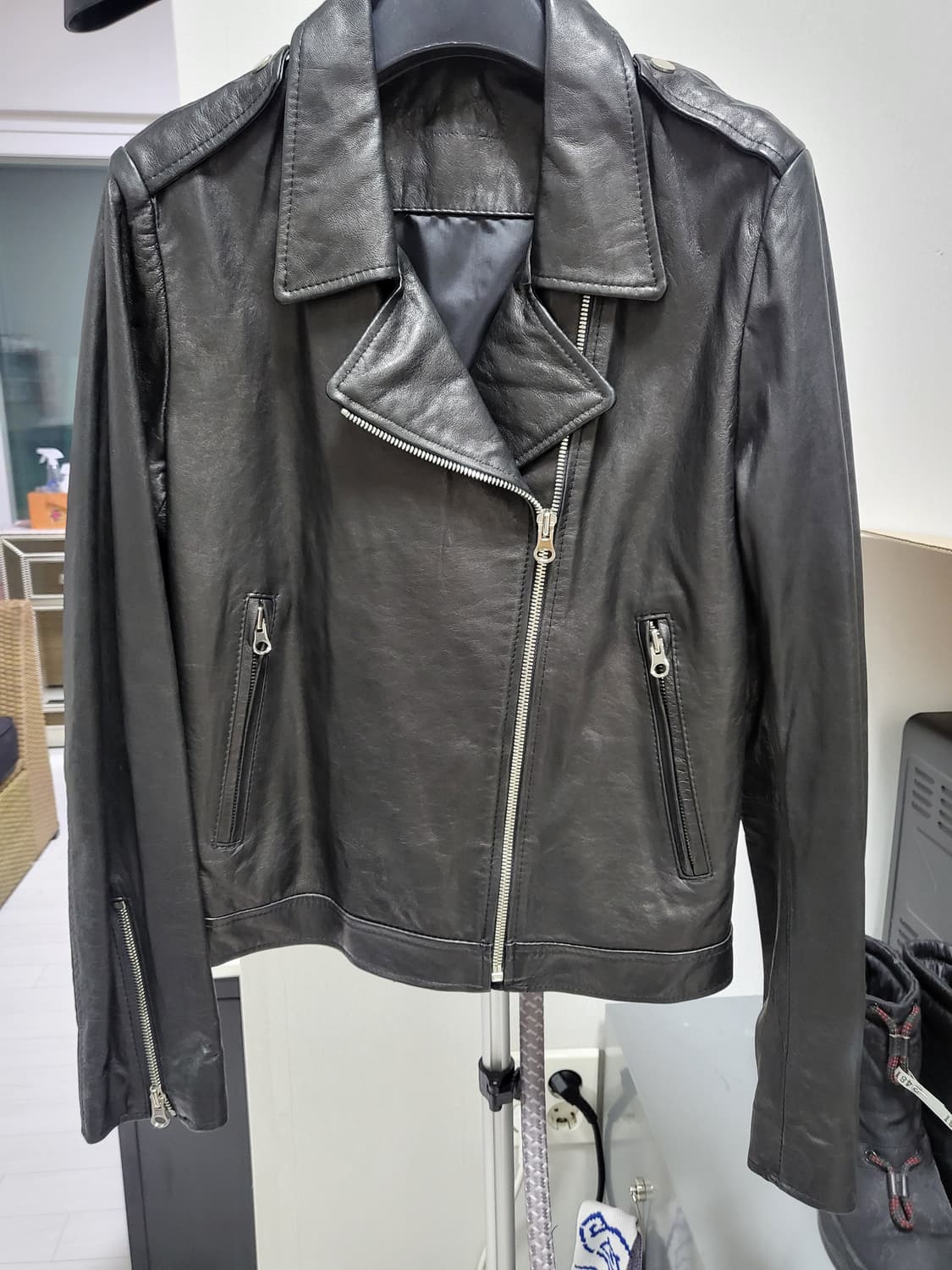 (새제품세일)천연양가죽 라이더자켓 상품이미지6