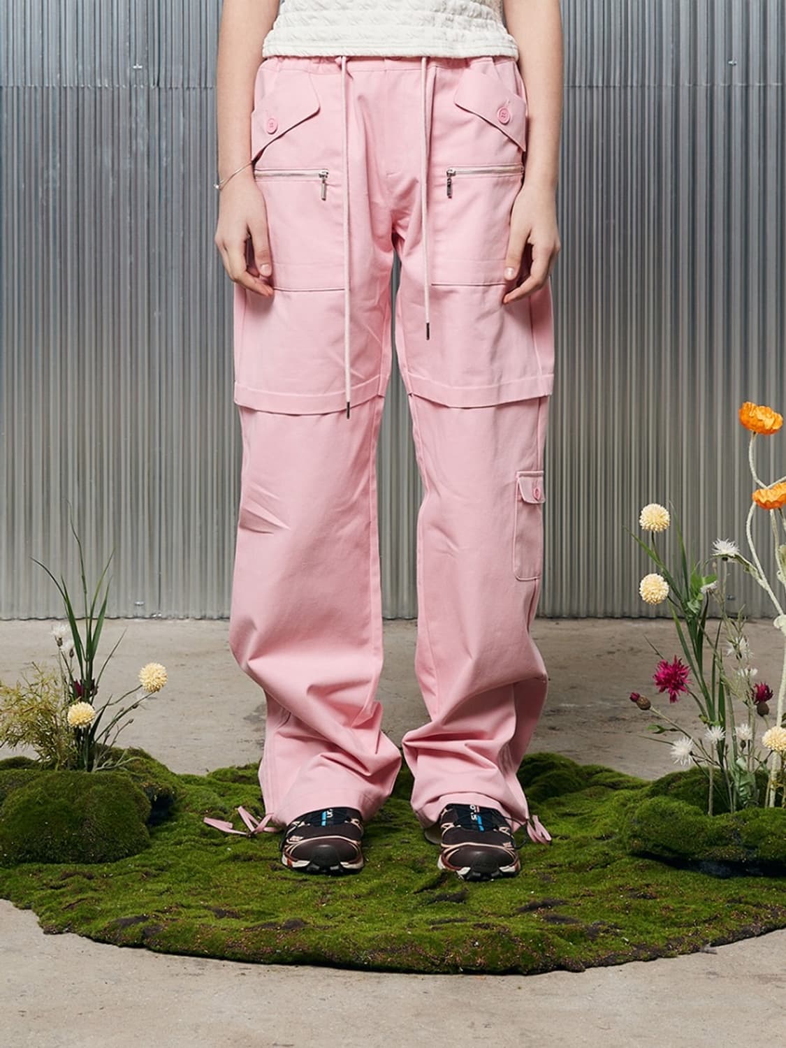 라티젠 핑크 포켓 팬츠 카고 바지 상품이미지1
