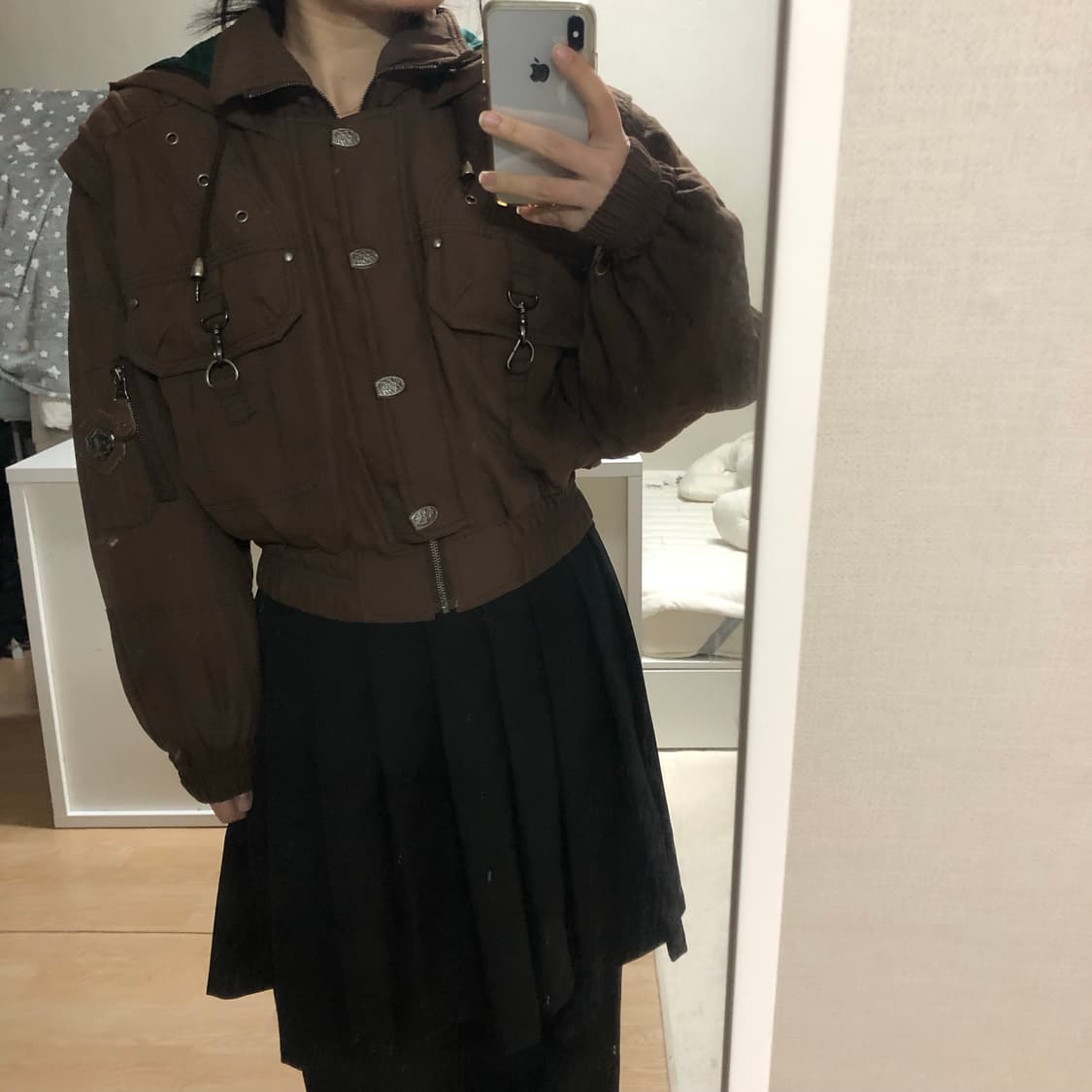 일본 빈티지크롭 유틸리티 점퍼 M 상품이미지5