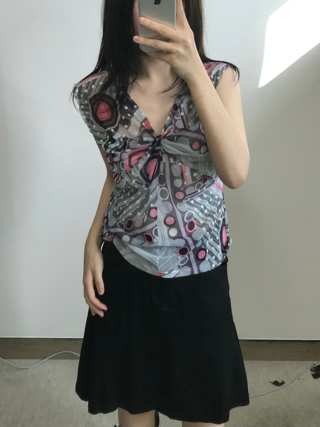 빈티지 패턴 탑 상품이미지1
