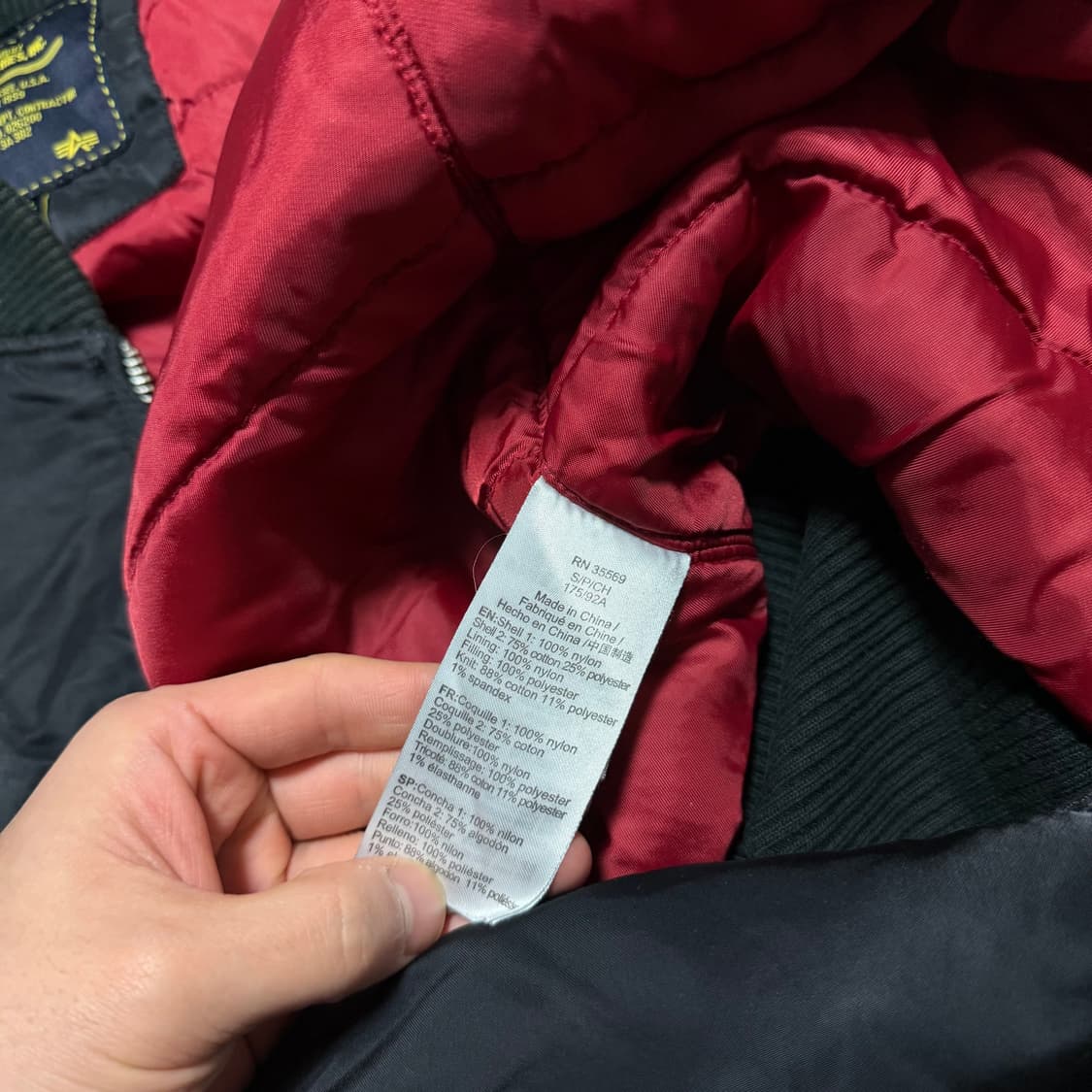 알파인더스트리 블랙 MA-1 항공점퍼 상품이미지5