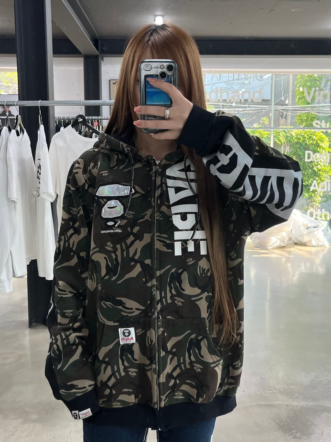 에이프 APUNVS 풀 카모 후드집엄  상품이미지1