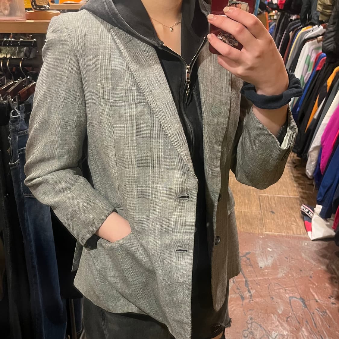 [HI] 빈티지 블레이져 자켓 그레이 상품이미지3