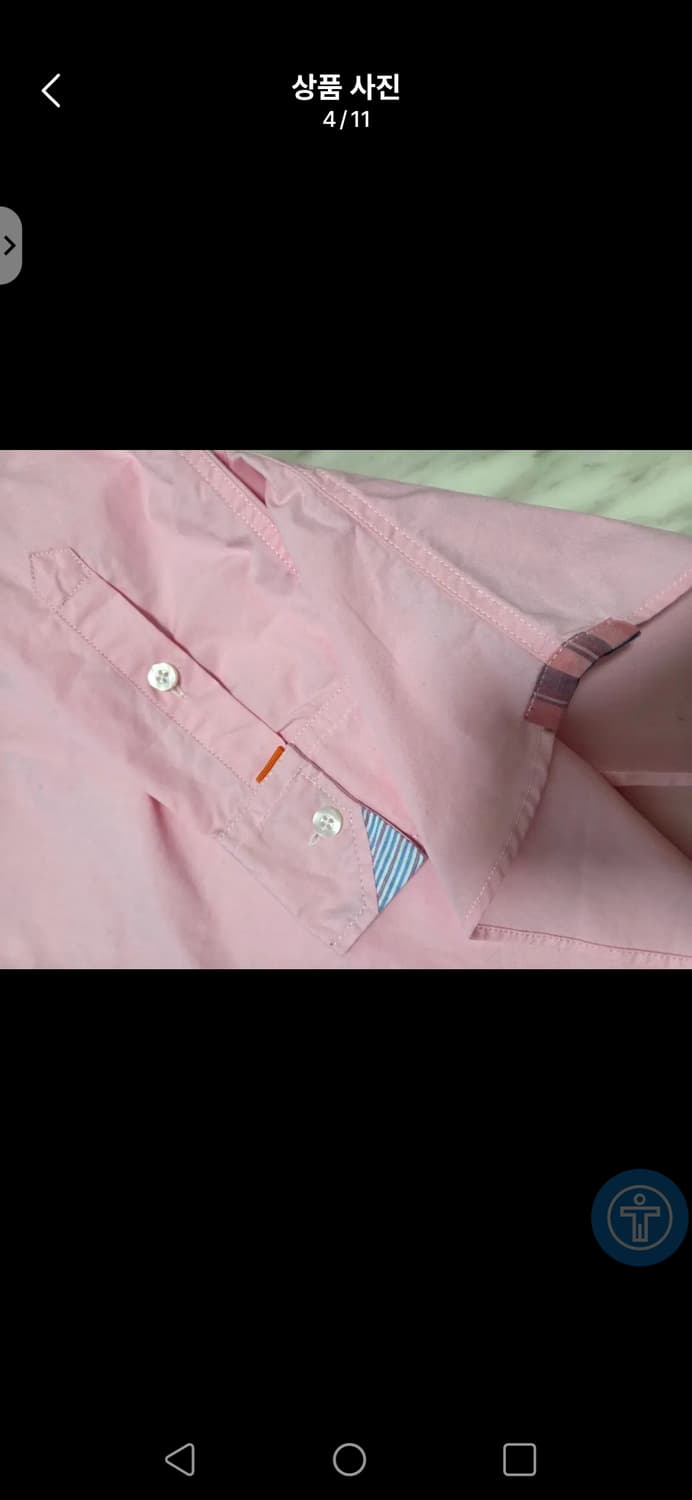 (정품)휴고보스 BOSS ORANGE 핑크 셔츠 (M 사이즈) 상품이미지8