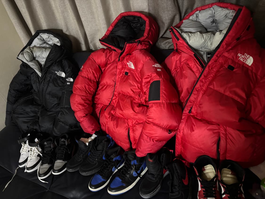 노스페이스 써밋 시리즈 800 발토로 xxl 빨/검 착용샷 상품이미지8