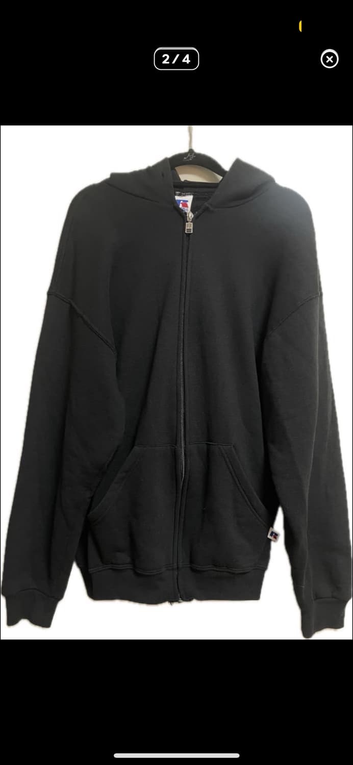 90s-00s 러셀 후드집업 블랙 상품이미지2