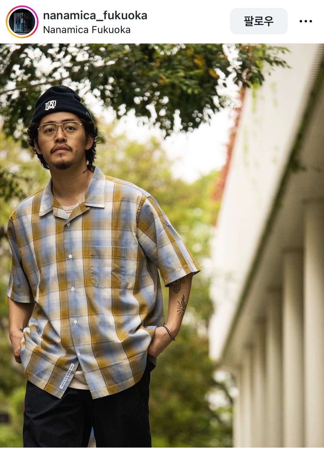 [L][105] 나나미카 오픈 카라 피케 숏슬리브 셔츠 옐로우 삭스 상품이미지10