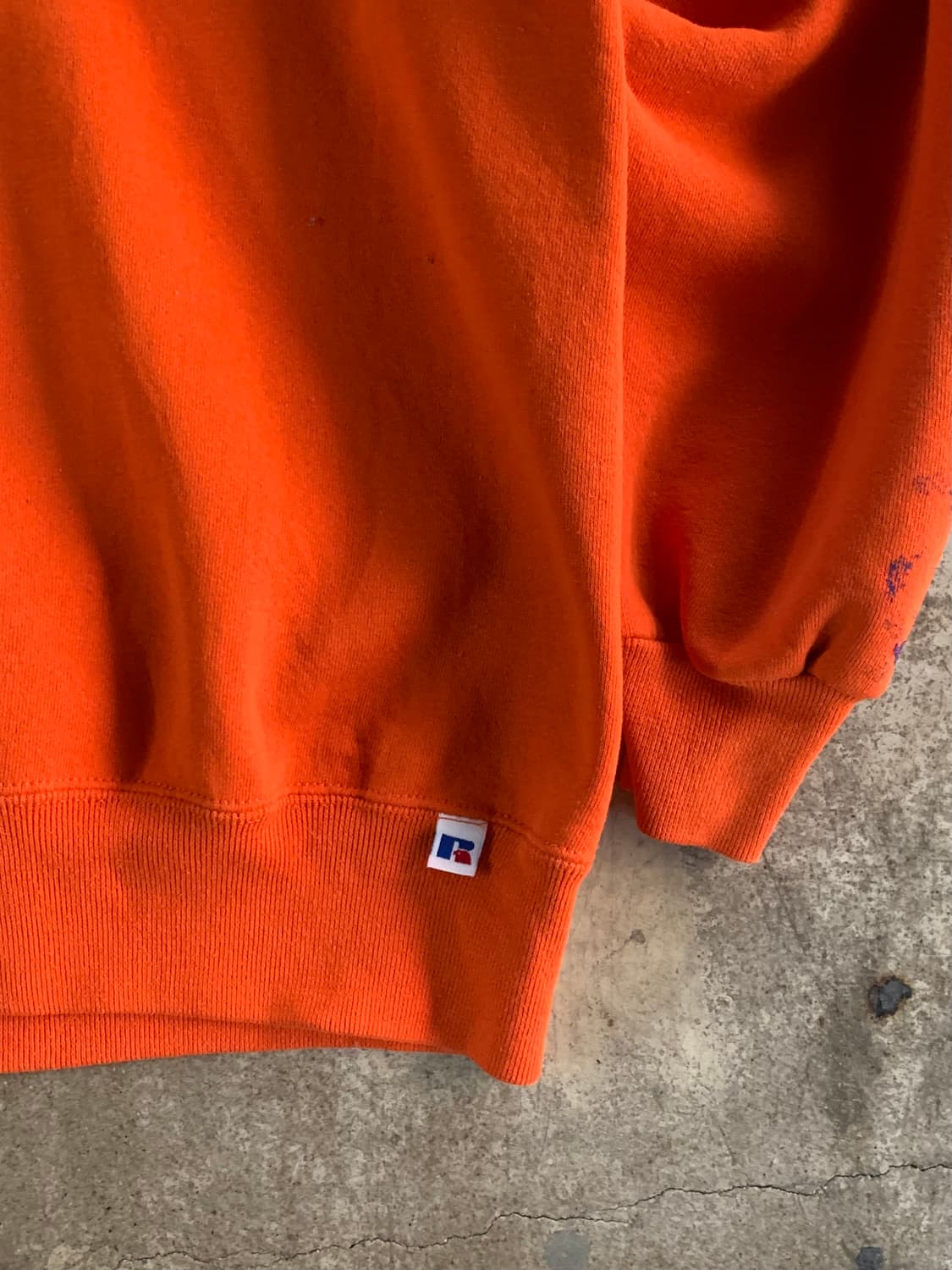 90s 러셀 애슬레틱 튜블러 스웻셔츠 오렌지 상품이미지3