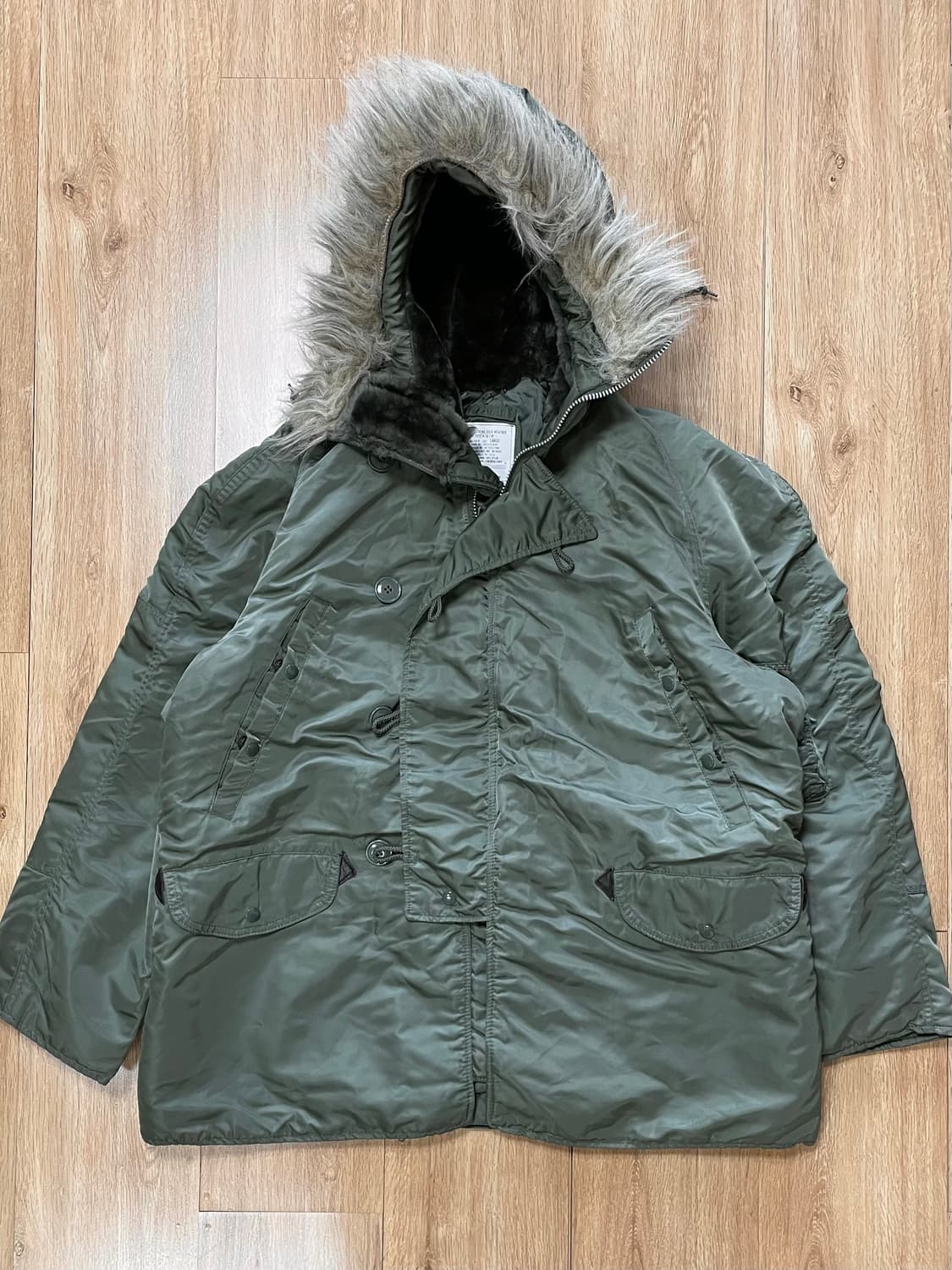 90s Made USA 알파인더스트리 빈티지 n3b 파카 ideal지퍼 상품이미지1