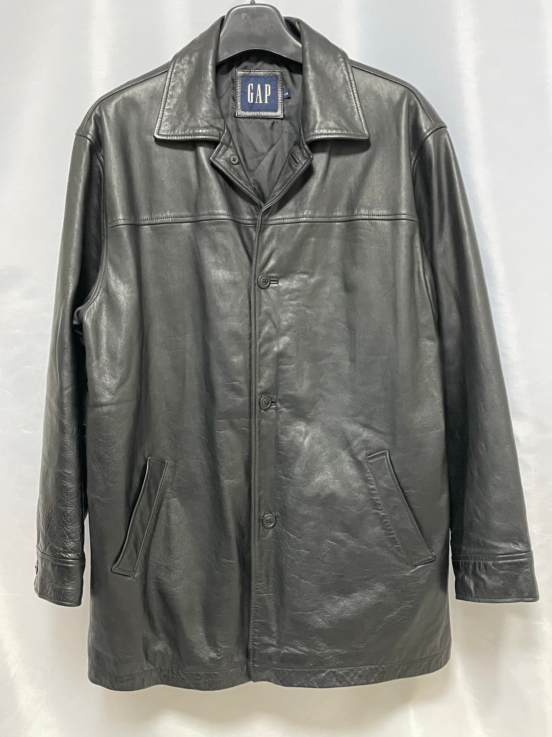 [D.O Archives] 90s 올드갭 레더 카코트 블랙(L) 상품이미지2