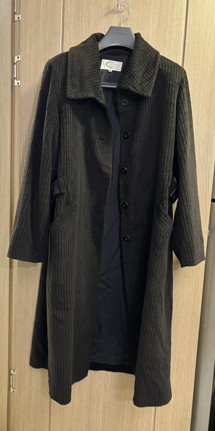 빈티지 90s ~2000년대초 Carven 울 앙고라 코듀로이 롱코트 상품이미지2