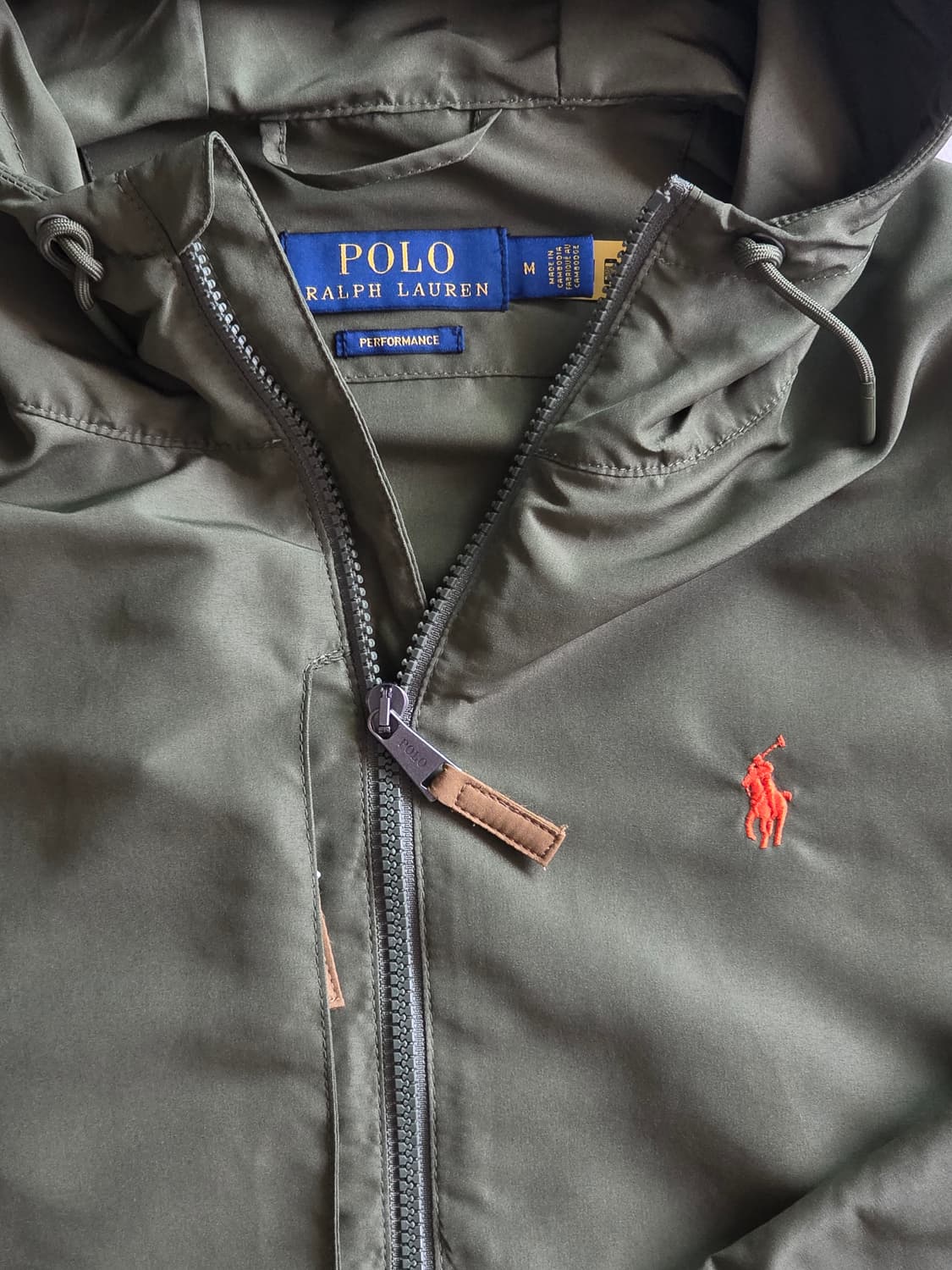 폴로 랄프로렌 윈드브레이커 바람막이 후드 집업 M 카키 qr인증  상품이미지2