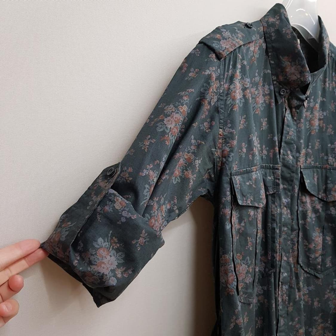 이자벨마랑 에뚜왈 플로럴 프린트 코튼 셔츠 원피스 1사이즈 상품이미지6
