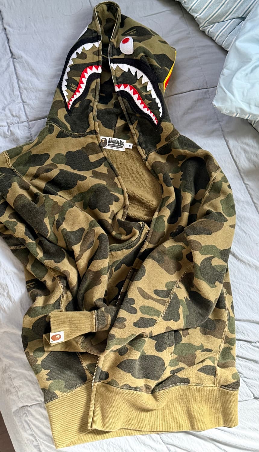 베이프 카모 샤크 후드집업 그린 녹계 M 상품이미지4