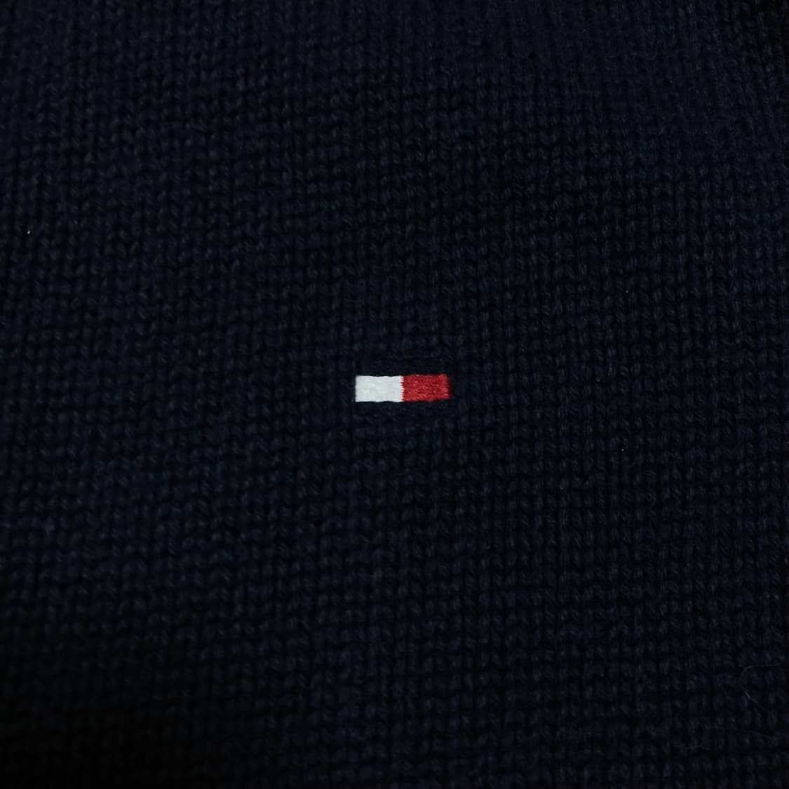 타미힐피거 스몰 로고 네이비 니트 집업 상품이미지2