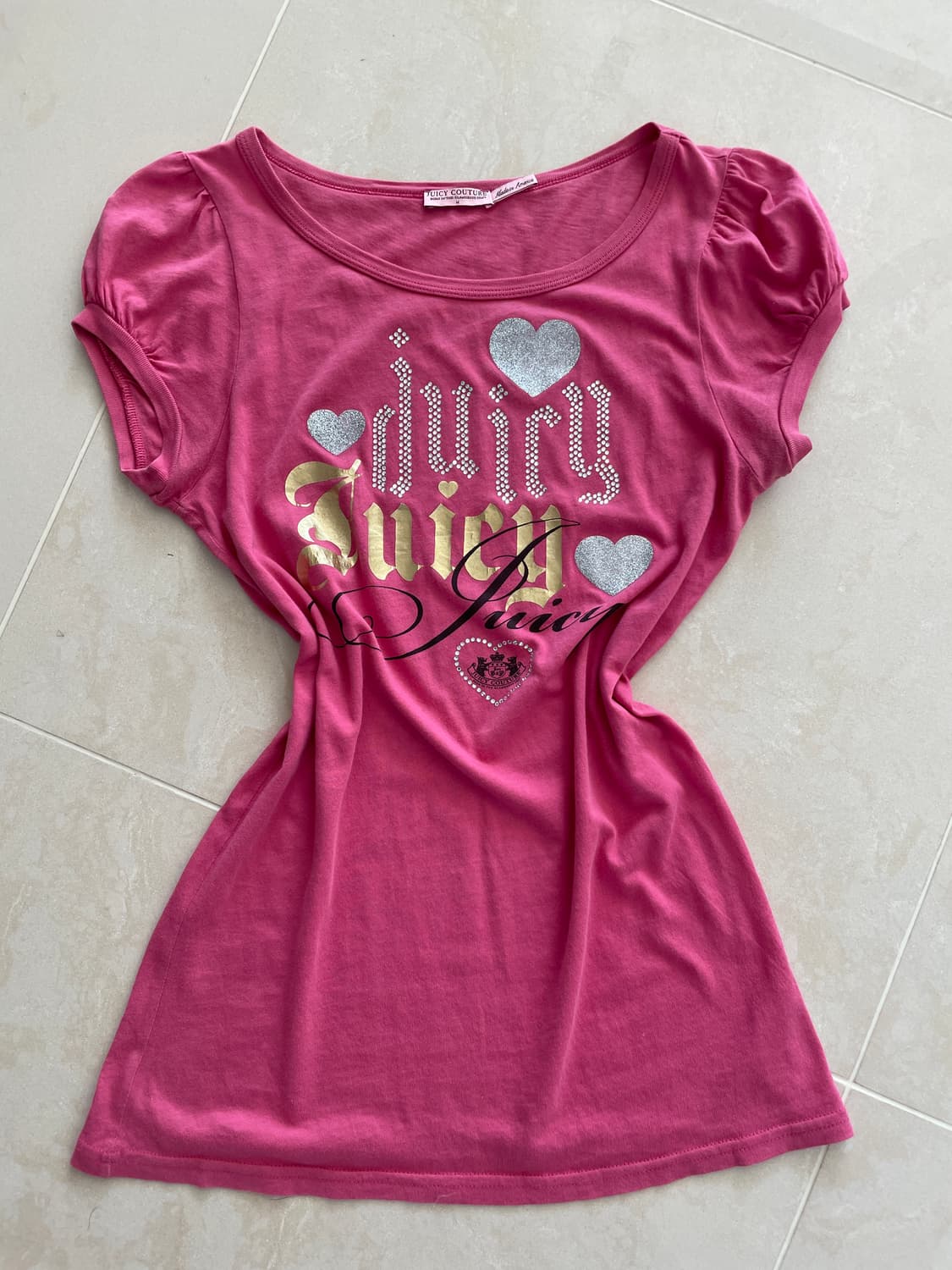 쥬시 꾸뛰르 핑크 반팔 티셔츠 상품이미지1