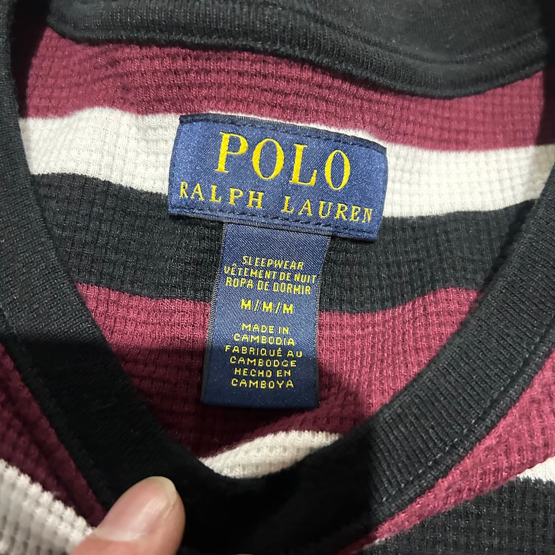 폴로 랄프로렌 스트라이프 와플티 상품이미지5