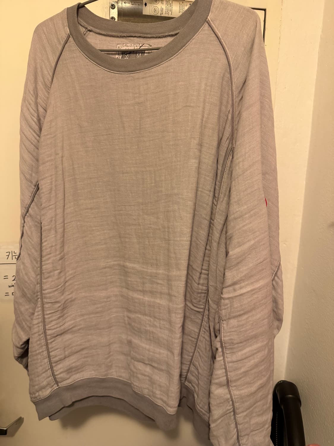 [XL] 카브엠트 오버다이 래글런 거즈 롱슬리브 25ss 상품이미지2