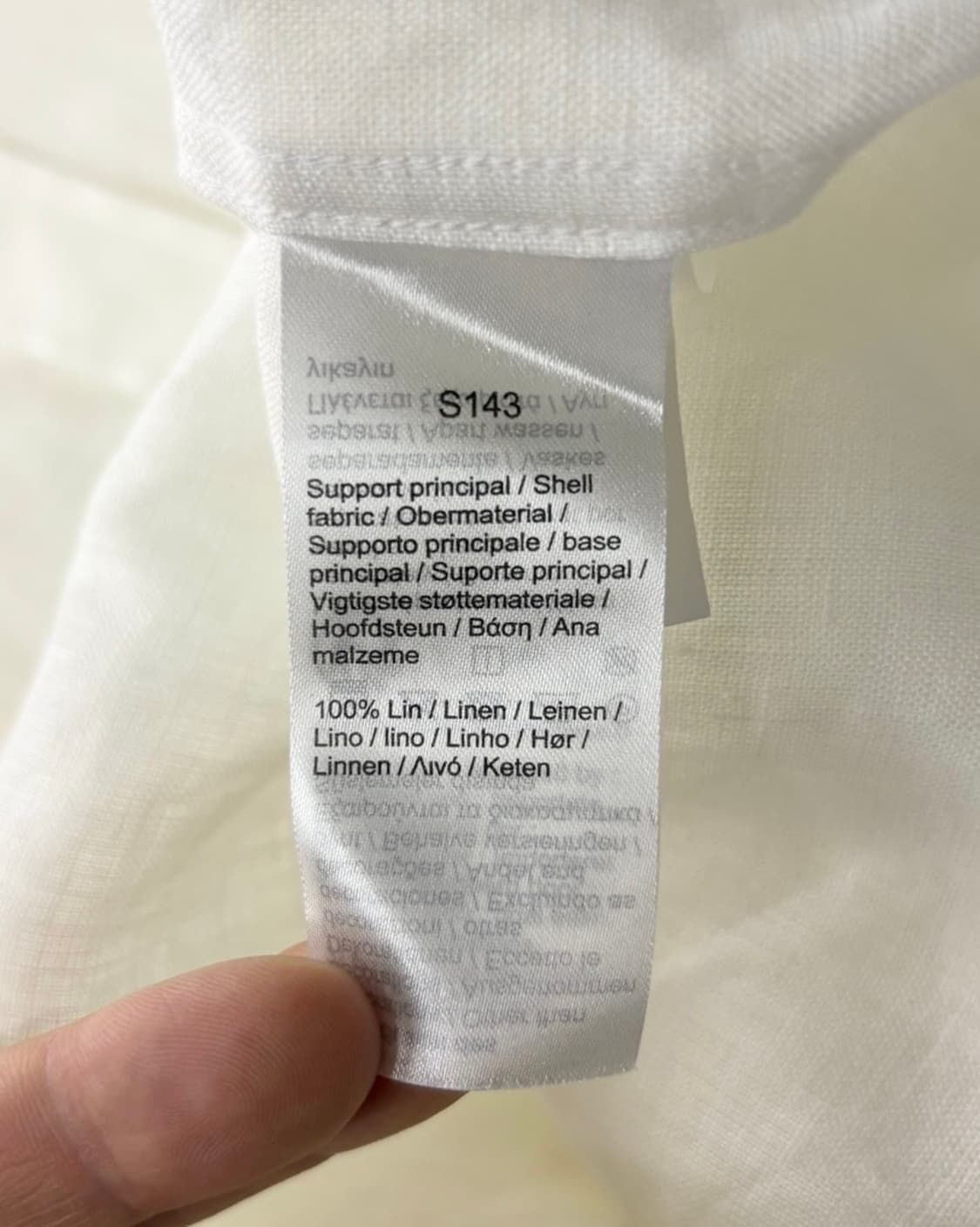 Lacoste 라코스테 화이트 린넨 반팔 셔츠  상품이미지5