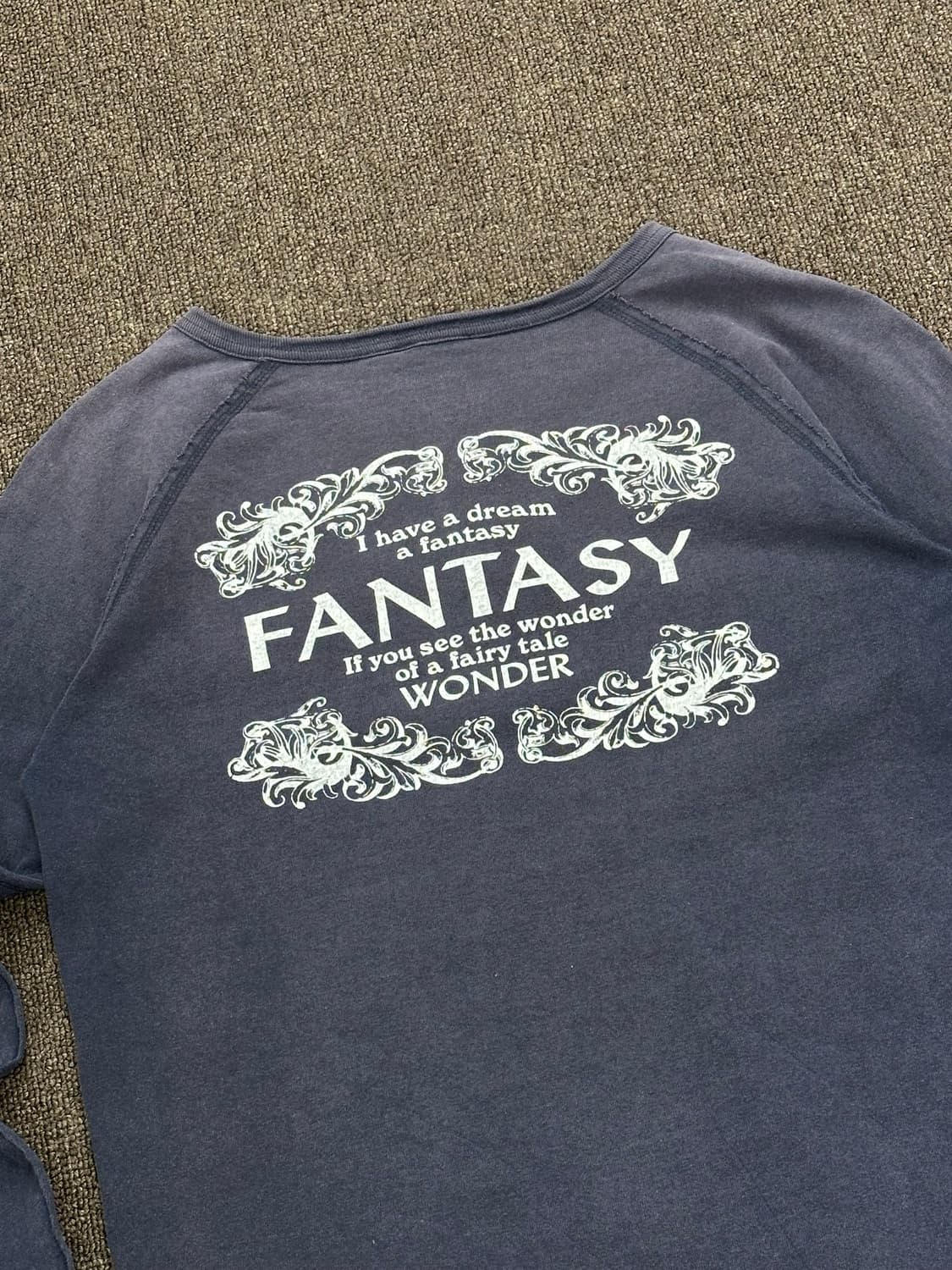 L)Japanese vintage 후면 프린팅 네이비 헨리넥 롱슬리브 상품이미지9